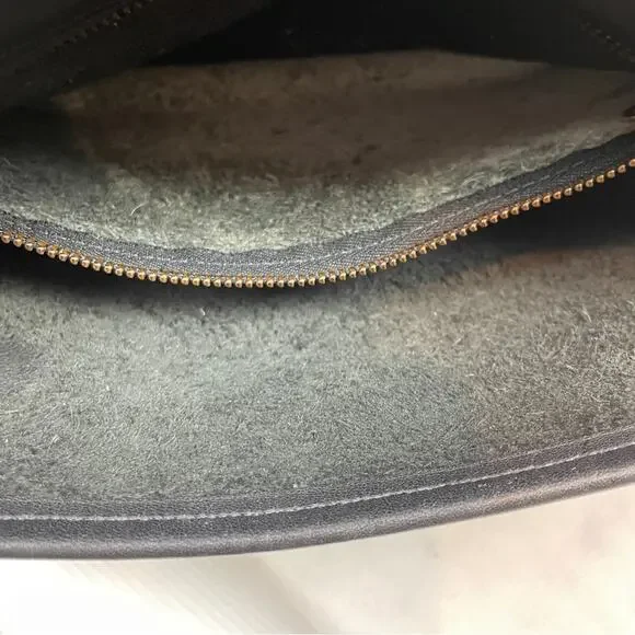 Coach Leatherware Vintage 1980s Court Top Handle Black Leather Crossbody Bag